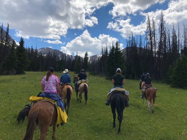Lance Bower and family horseback riding